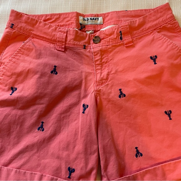 Old Navy 2 Pink Shorts Navy Lobster Print - Picture 2 of 11